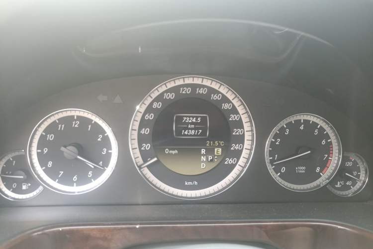 Used Mercedes-Benz E-Class 2012 E 200 L CGI Elegant Model Odometer Close Up