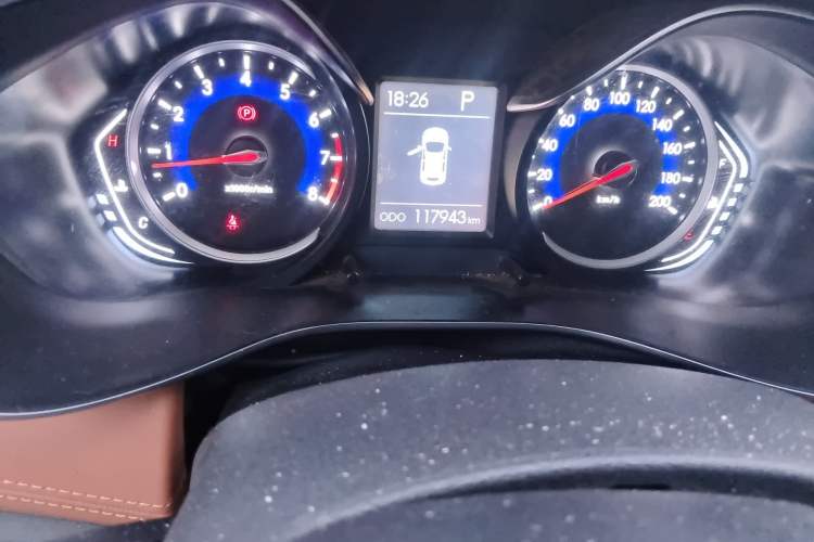 Used BAIC Senova X35 2016 1.5L Automatic Luxury Edition Odometer Close Up