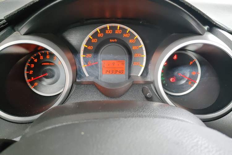 Used Honda Fit 2011 1.3L automatic comfort version Odometer Close Up