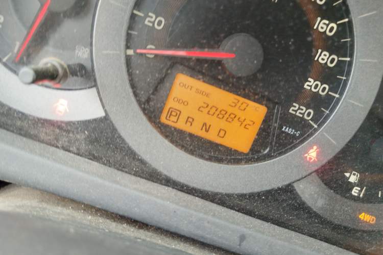 Used Toyota RAV4 2009 2.4L Automatic Luxury Edition Odometer Close Up