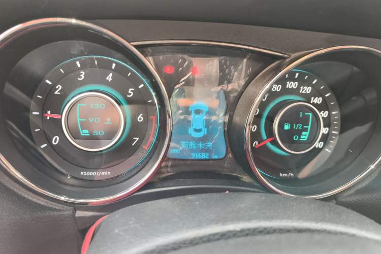 Used BAIC Senova D50 2016 1.5L Manual Elite Edition Odometer Close Up