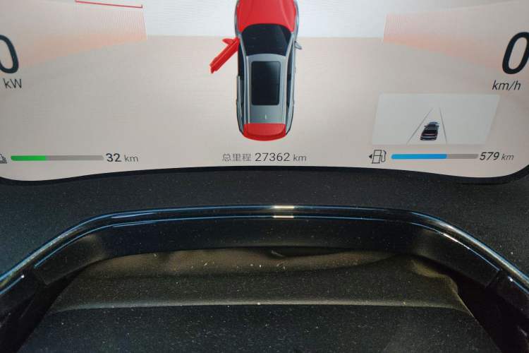 Used BYD Tang New Energy 2024 DM-i Glory Edition 112KM Prestige Model Odometer Close Up