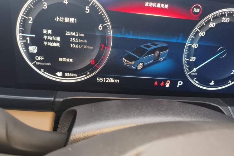 Used Buick GL8 2021 ES Landtrek 653T Smart Luxury Model Odometer Close Up