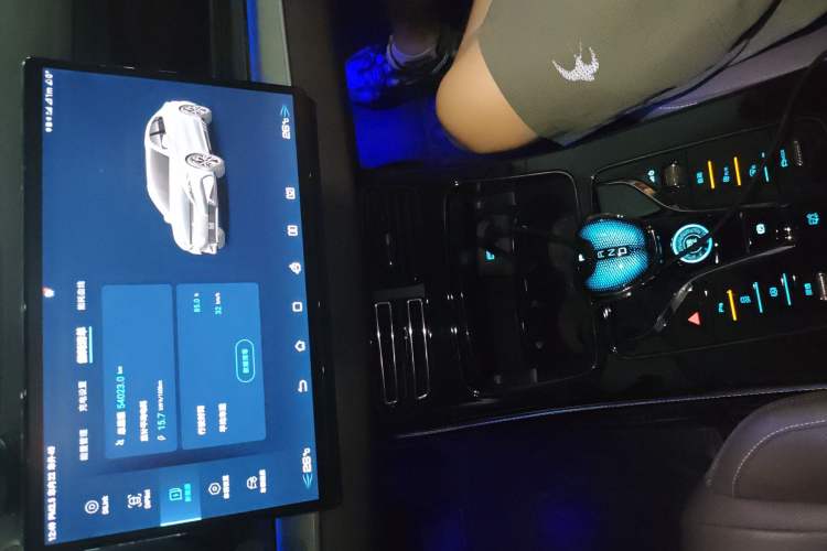 Used BYD Han 2023 EV Champion Edition 605KM Front-Drive Premium Model Audio And AC Panel