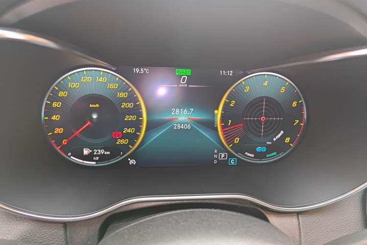 Used Mercedes-Benz C-Class 2020 C 260 L Sport Edition Odometer Close Up