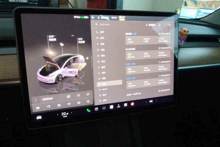 Used Tesla Model 3 2022 Rear-Wheel-Drive Version Audio And AC Panel