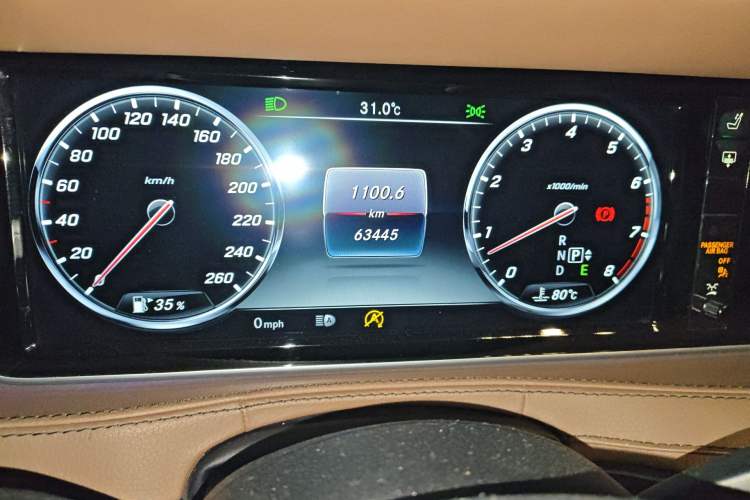 Used Mercedes-Benz S-Class 2017 S 320 L Business Model Odometer Close Up