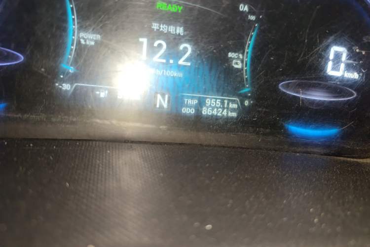 Used JAC Group EX6 2023 i3 New Energy No.1 Cargo Vehicle Odometer Close Up