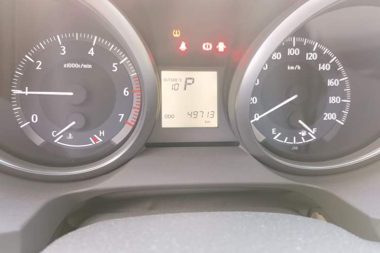 Used Toyota Prado  Odometer Close Up