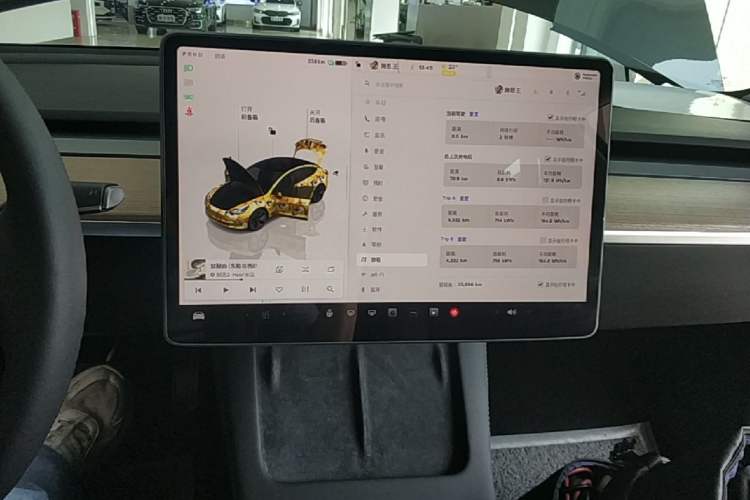 Used Tesla Model 3 2022 Rear-Wheel-Drive Version Audio And AC Panel