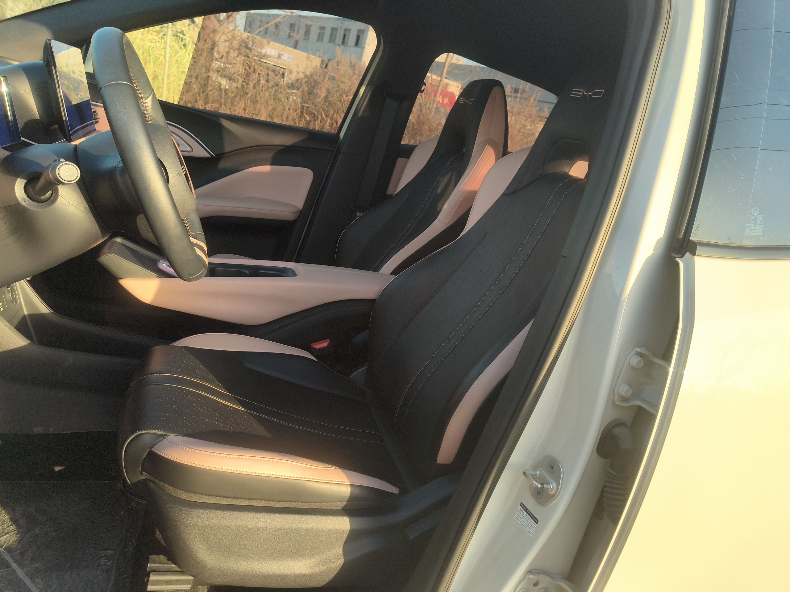 المقاعد الأمامية داخل السيارة