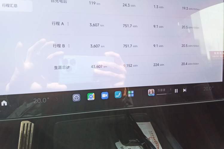 Used Xiaomi Auto SU7 2024 Four-Wheel Drive Ultra-Long Range Advanced Intelligent Driving Max Edition Odometer Close Up