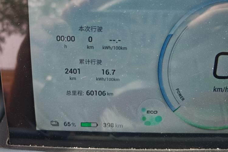 Used AION Y 2023 Plus 610 Smart Edition Ternary Lithium Odometer Close Up