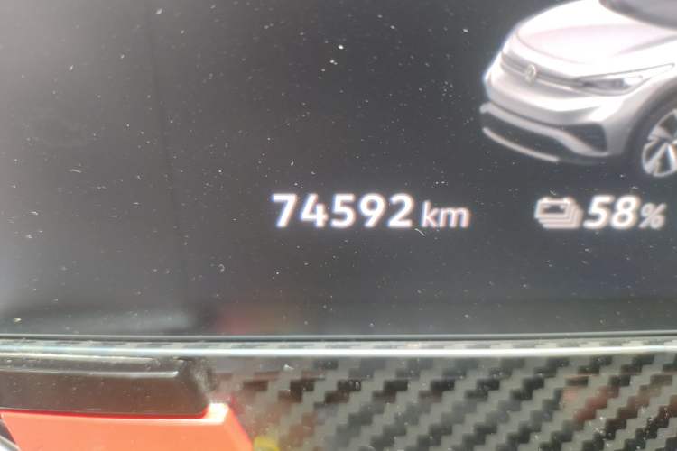 Used Volkswagen ID.4 X 2022 Pure Long-Range Version Odometer Close Up