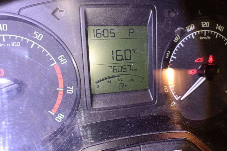 Used Skoda Fabia 2014 1.4L Automatic Crystal Edition Odometer Close Up