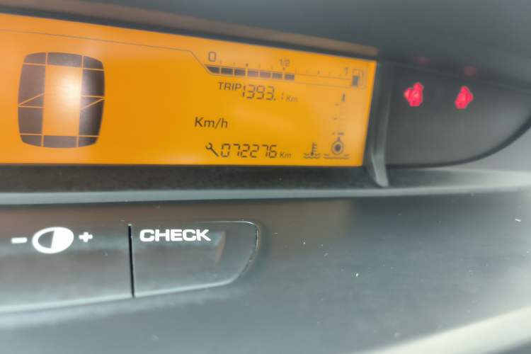 Used Citroen C-Quatre 2013 Sedan 1.6L Automatic Prestige Model Odometer Close Up