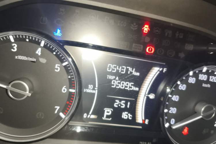 Used Honda Crider 2019 180 Turbo CVT Luxury Edition China VI Emission Standard Odometer Close Up