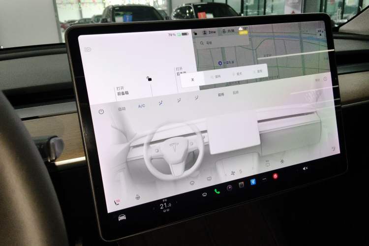 Used Tesla Model Y 2021 Standard Range Rear-Wheel Drive Version Audio And AC Panel