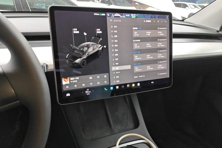 Used Tesla Model Y 2021 Standard Range Rear-Wheel Drive Version Audio And AC Panel