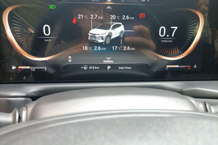 Used EXEED Lingyun 2021 290T Four-Wheel Drive Star Prestige Edition Odometer Close Up