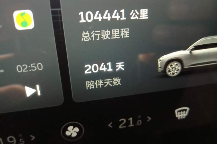 Used Nio ES8 2020 415 km Range 6-Seater Version Odometer Close Up