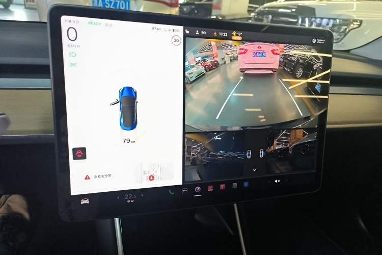 Used Tesla Model 3 2019 Performance High-Performance All-Wheel-Drive Version Audio And AC Panel