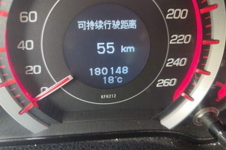 Used Honda Spirior 2009 2.4L TYPE-S Odometer Close Up