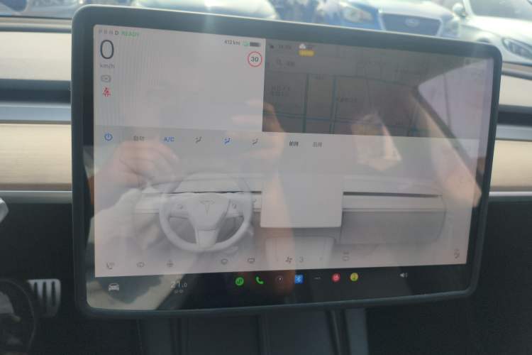 Used Tesla Model 3 2022 Performance High-Performance All-Wheel-Drive Version Audio And AC Panel