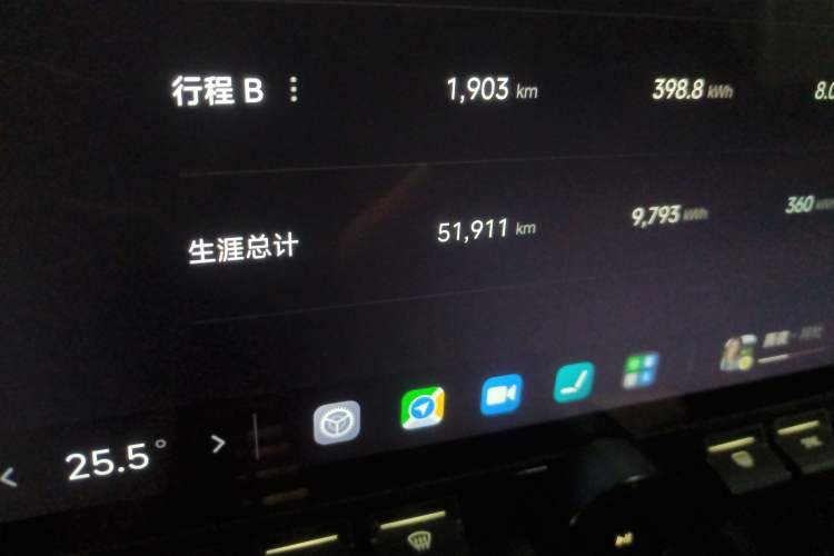 Used Xiaomi Auto SU7 2024 Four-Wheel-Drive Max Founder's Edition Odometer Close Up