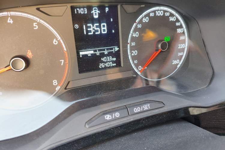 Used Jetta VS5 2021 280TSI Automatic Enjoyment Model Odometer Close Up