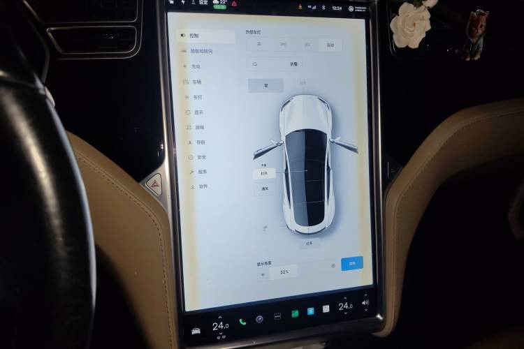 Used Tesla Model S 2014 S P85 Audio And AC Panel