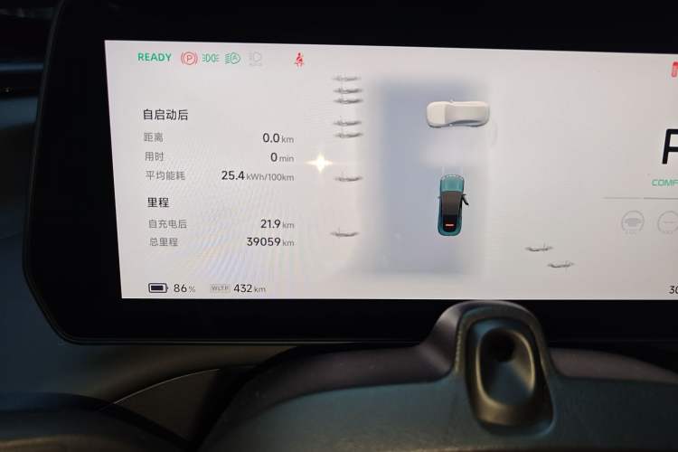 Used XPeng P7 2023 P7i 610 Pengyi Performance Edition Odometer Close Up