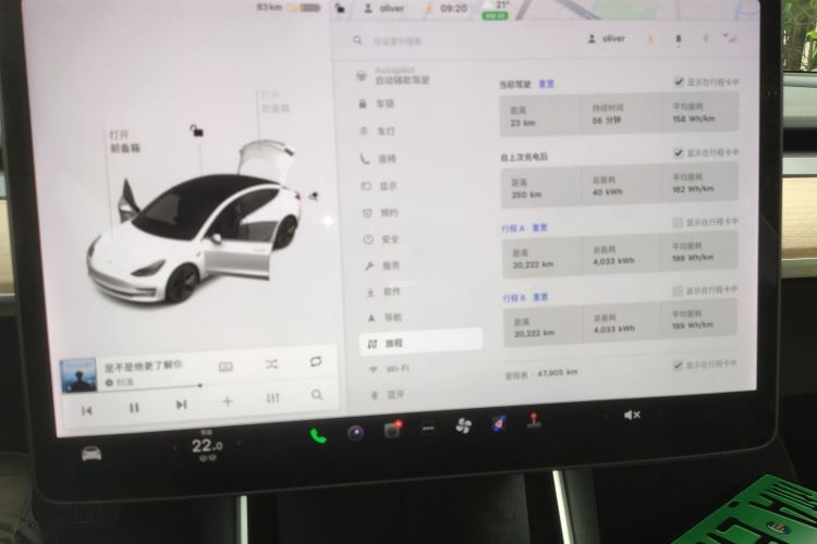 Used Tesla Model 3 2019 Long-Range All-Wheel-Drive Version Instrument Cluster