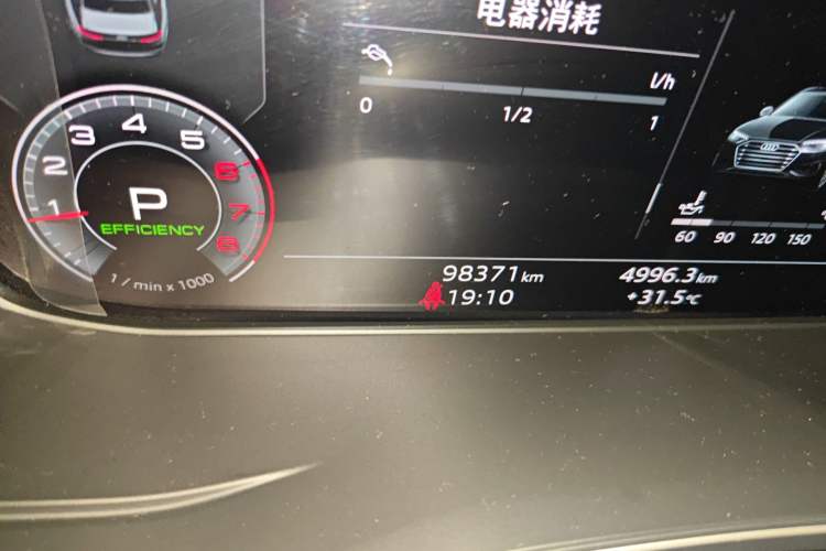 Used Audi A4L 2020 40 TFSI Fashion Dynamic Model Odometer Close Up