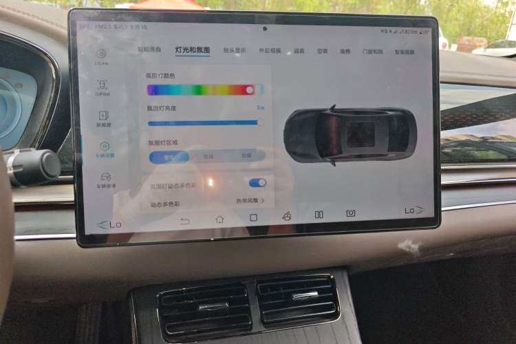 Used BYD Han 2022 EV Genesis Edition 715 km Front-Wheel-Drive Flagship Model Audio And AC Panel