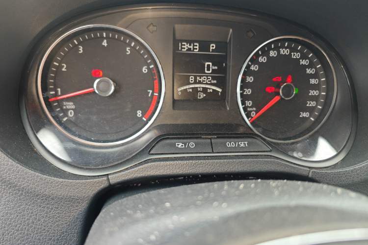 Used Volkswagen Polo 2016 1.6L Automatic Comfort Model Odometer Close Up