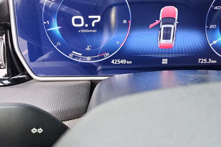 Used Hongqi HS5 2022 Revised Version 2.0T Smart Connect Flagship Edition Odometer Close Up