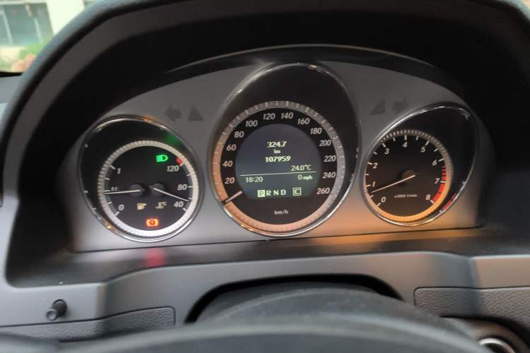 Used Mercedes-Benz C-Class  Odometer Close Up