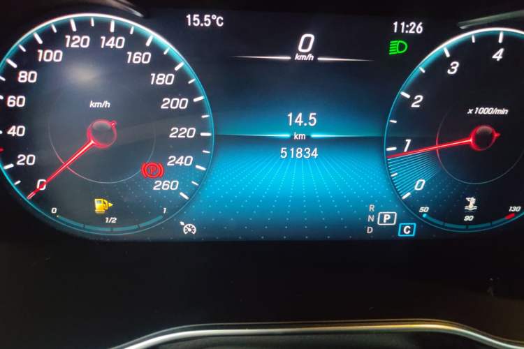 Used Mercedes-Benz GLC 2022 GLC 260 L 4MATIC Luxury Model Odometer Close Up