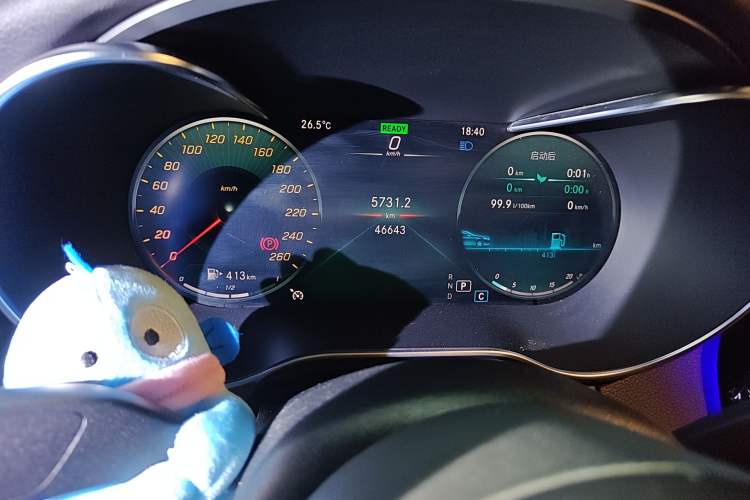 Used Mercedes-Benz C-Class 2021 C 260 Star Edition Odometer Close Up