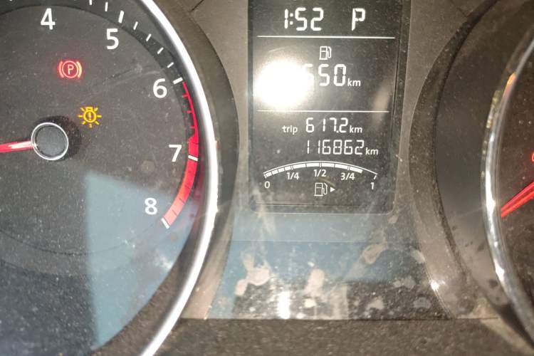 Used Volkswagen Sagitar 2017 1.6L Automatic Comfort Model Odometer Close Up