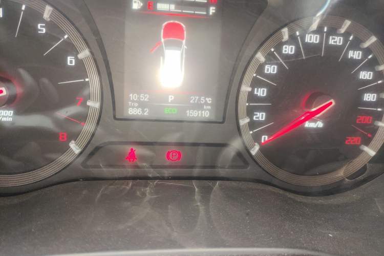 Used GAC Trumpchi GA6 2015 1.8T DCT Luxury Navigation Model Odometer Close Up