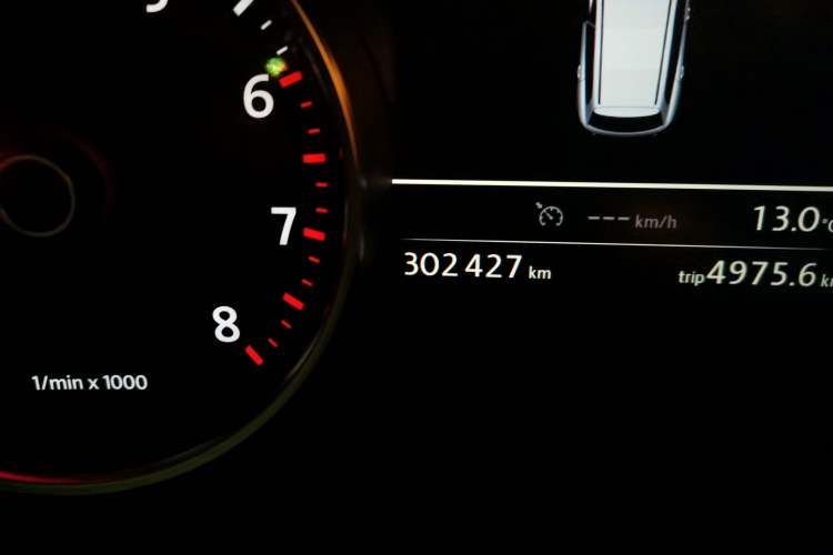 Used Volkswagen Touareg 2011 3.0 TSI Standard Version Odometer Close Up