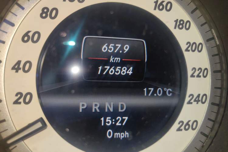 Used Mercedes-Benz C-Class 2013 C 260 CGI Elegant Model Odometer Close Up