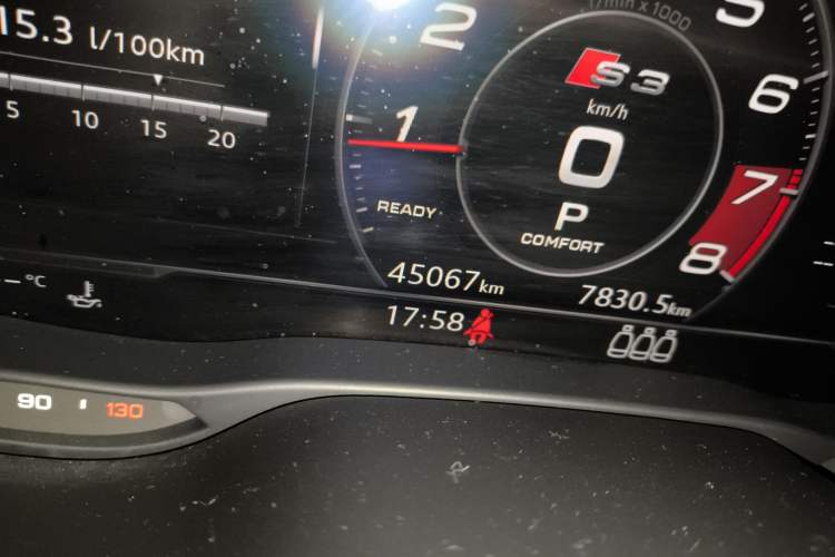 Used Audi S3 2019 S3 2.0T Limousine Odometer Close Up