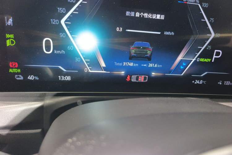 Used BMW i4 2023 eDrive35 Odometer Close Up