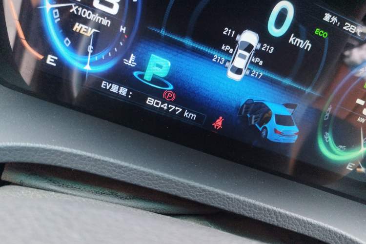 Used BYD Qin New Energy 2015 1.5T Dual-Crown Flagship Plus Edition Odometer Close Up