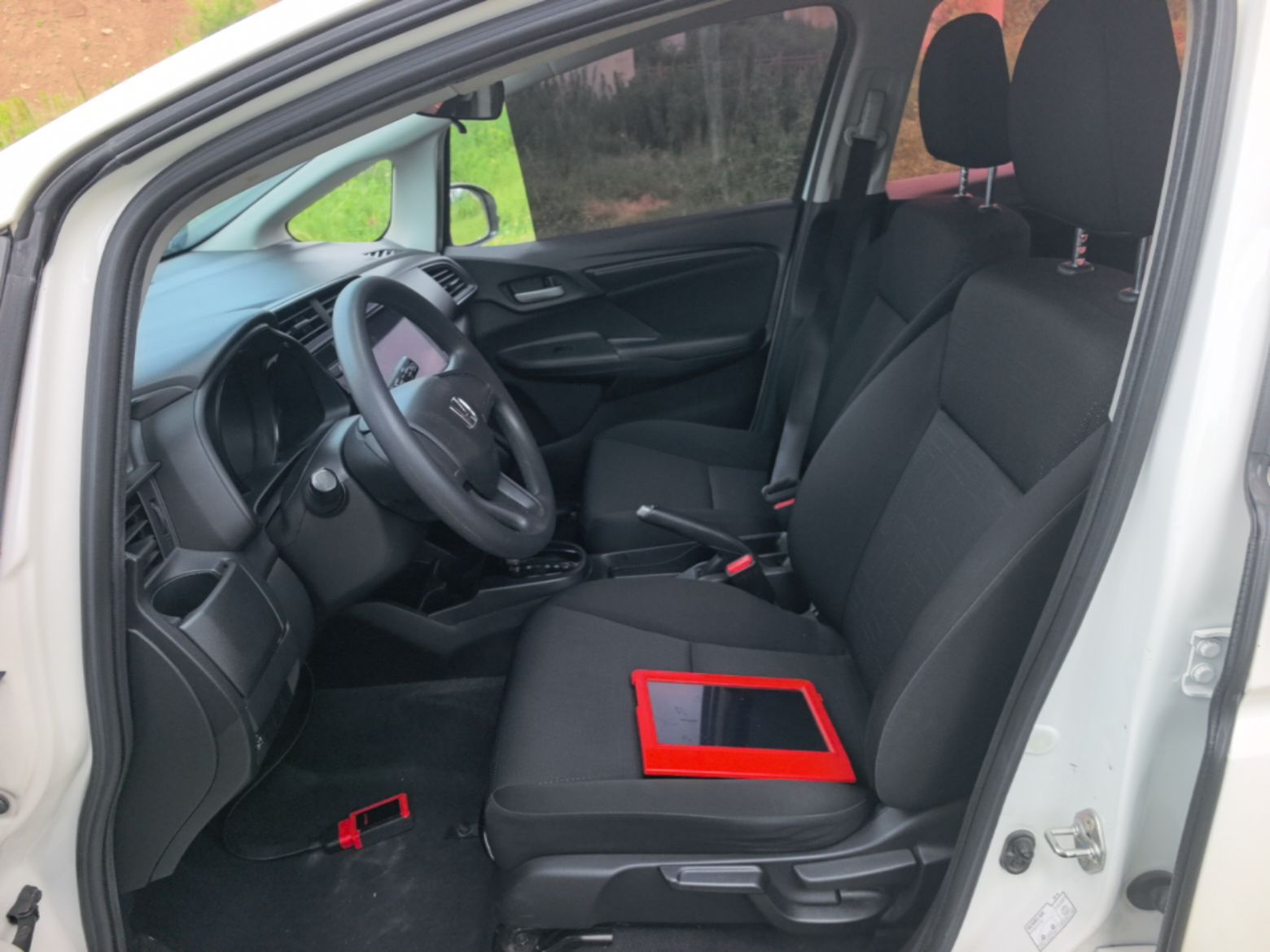 Vordere Reihe im Auto