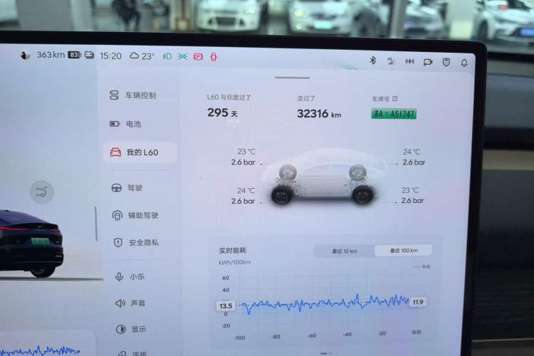 Used ONVO L60 2024 60 kWh Rear-Drive Version Instrument Cluster