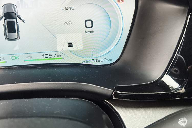 Used BYD Song PLUS New Energy 2021 DM-i 100KM Four-Wheel Drive Flagship PLUS Odometer Close Up